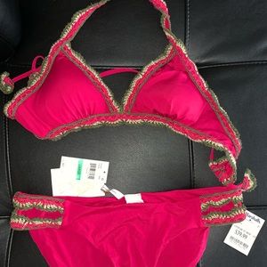 BECCA Embroidered Bikini (L) (With Tags)